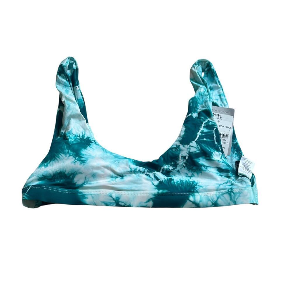 Dippin' Daisy's Women's Aqua Tie Dye Festival Bikini Top Size Large NWT - Picture 4 of 11